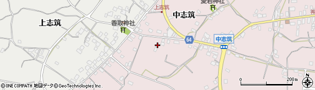 茨城県かすみがうら市中志筑2241周辺の地図