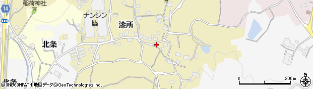 茨城県つくば市漆所814周辺の地図