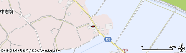 茨城県かすみがうら市中志筑17周辺の地図
