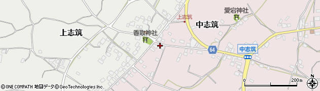 茨城県かすみがうら市中志筑2255周辺の地図