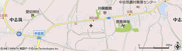 茨城県かすみがうら市中志筑1284周辺の地図
