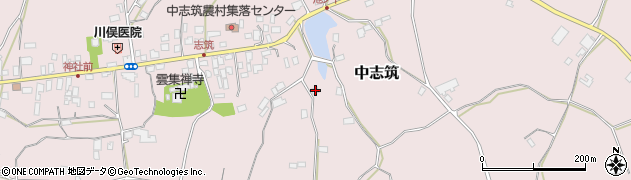 茨城県かすみがうら市中志筑1830周辺の地図