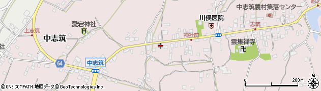 茨城県かすみがうら市中志筑1289周辺の地図