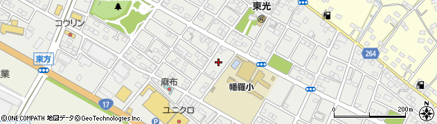 埼玉県深谷市東方町周辺の地図