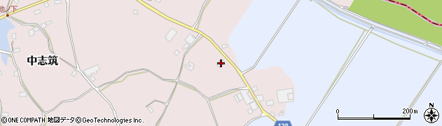 茨城県かすみがうら市中志筑15周辺の地図