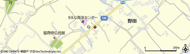 茨城県小美玉市野田128周辺の地図