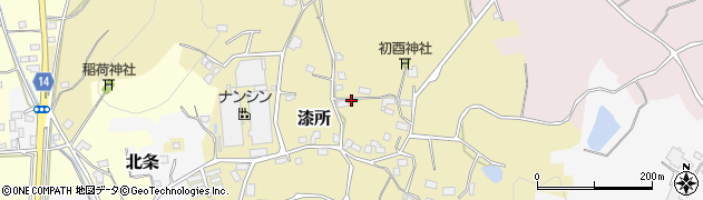 茨城県つくば市漆所582周辺の地図