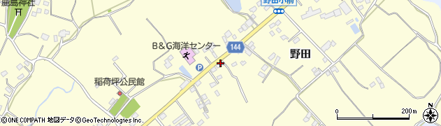 茨城県小美玉市野田126周辺の地図