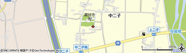 長野県松本市笹賀中二子4794周辺の地図