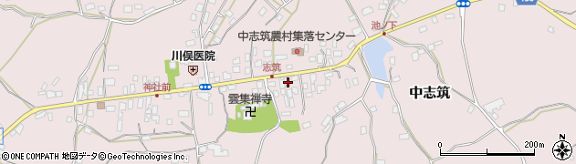 茨城県かすみがうら市中志筑1256周辺の地図