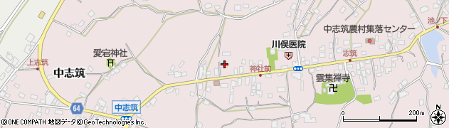 茨城県かすみがうら市中志筑1308周辺の地図