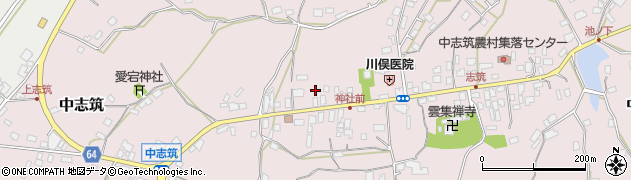 茨城県かすみがうら市中志筑1314周辺の地図