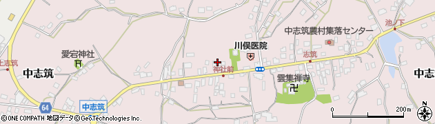 茨城県かすみがうら市中志筑1320周辺の地図