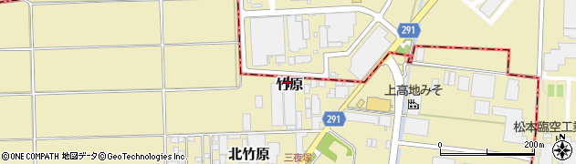 長野県山形村（東筑摩郡）竹原周辺の地図