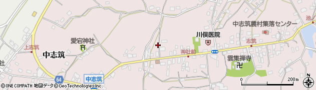 茨城県かすみがうら市中志筑1307周辺の地図