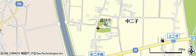 長野県松本市笹賀中二子4801周辺の地図