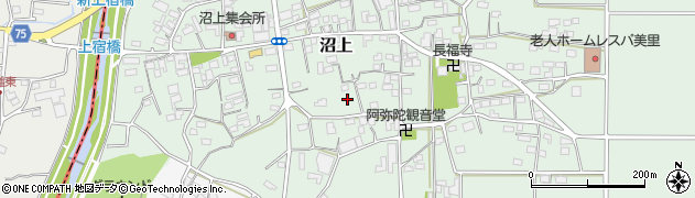 埼玉県美里町（児玉郡）沼上周辺の地図