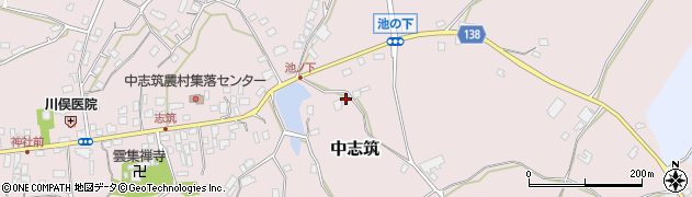 茨城県かすみがうら市中志筑1862周辺の地図