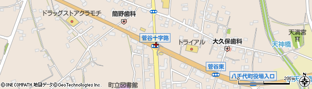 菅谷十字路周辺の地図