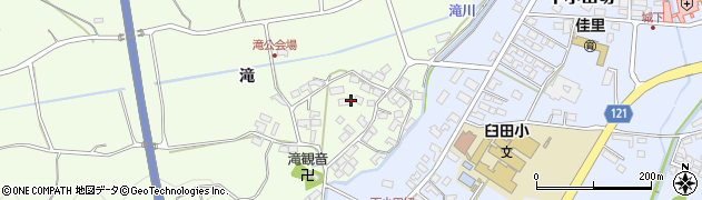 長野県佐久市湯原滝周辺の地図