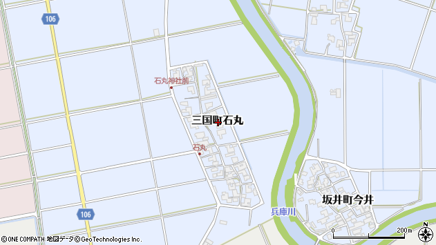 〒913-0023 福井県坂井市三国町石丸の地図