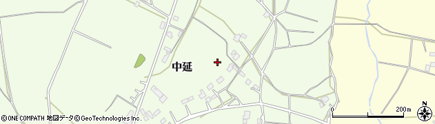 茨城県小美玉市中延周辺の地図