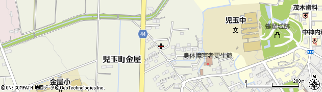 埼玉県本庄市児玉町金屋1353周辺の地図