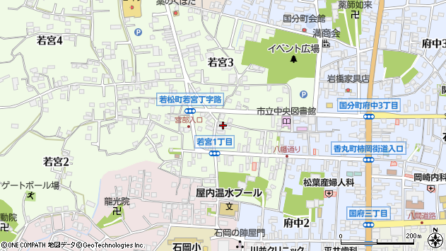 〒315-0017 茨城県石岡市若宮の地図