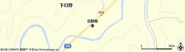 日野郵便局周辺の地図