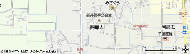 埼玉県児玉郡美里町阿那志周辺の地図
