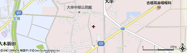 茨城県下妻市大串周辺の地図