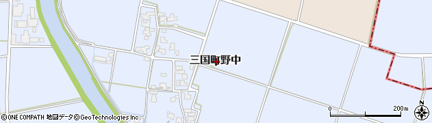 福井県坂井市三国町野中周辺の地図