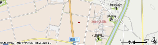 福井県あわら市東田中周辺の地図