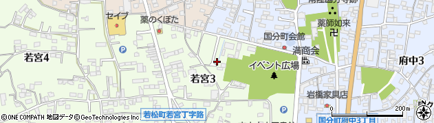 茨城県石岡市若宮3丁目周辺の地図