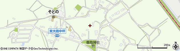 茨城県石岡市東大橋周辺の地図