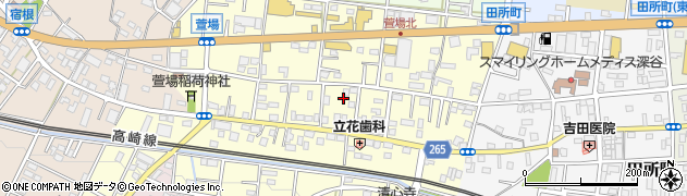 埼玉県深谷市萱場周辺の地図