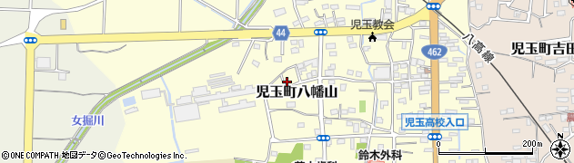 埼玉県本庄市児玉町八幡山354周辺の地図
