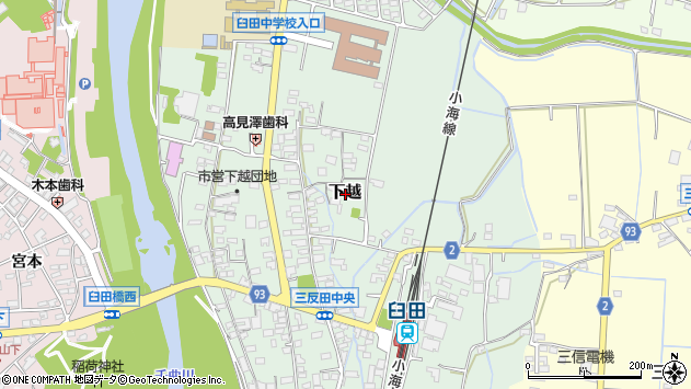 〒384-0414 長野県佐久市下越の地図