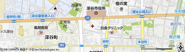 埼玉県深谷市仲町9周辺の地図