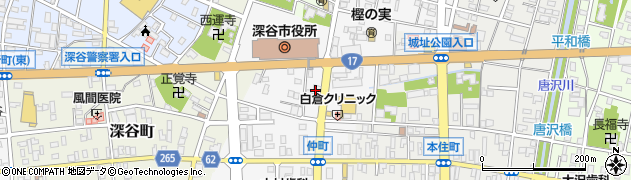 埼玉県深谷市仲町8周辺の地図