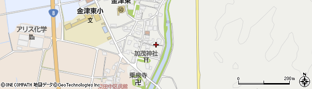 福井県あわら市中川周辺の地図