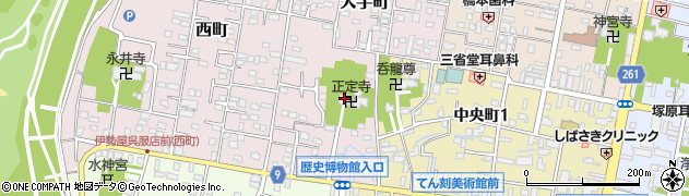 正定寺周辺の地図