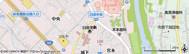 八十二銀行臼田支店周辺の地図