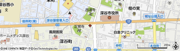 松屋 深谷市役所前店周辺の地図