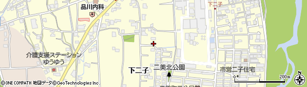長野県松本市笹賀二美町周辺の地図
