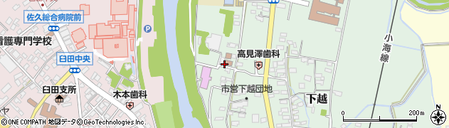 佐久市　下越児童館周辺の地図