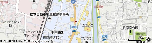 長野県松本市平田東周辺の地図