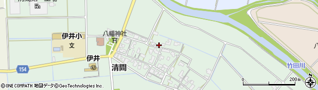 福井県あわら市清間周辺の地図