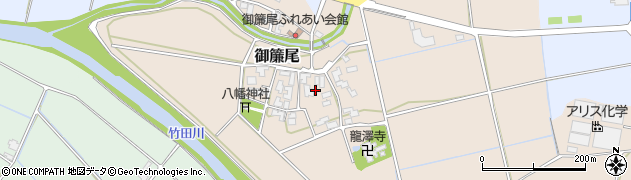 福井県あわら市御簾尾周辺の地図