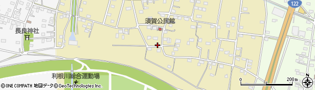 群馬県邑楽郡明和町須賀周辺の地図